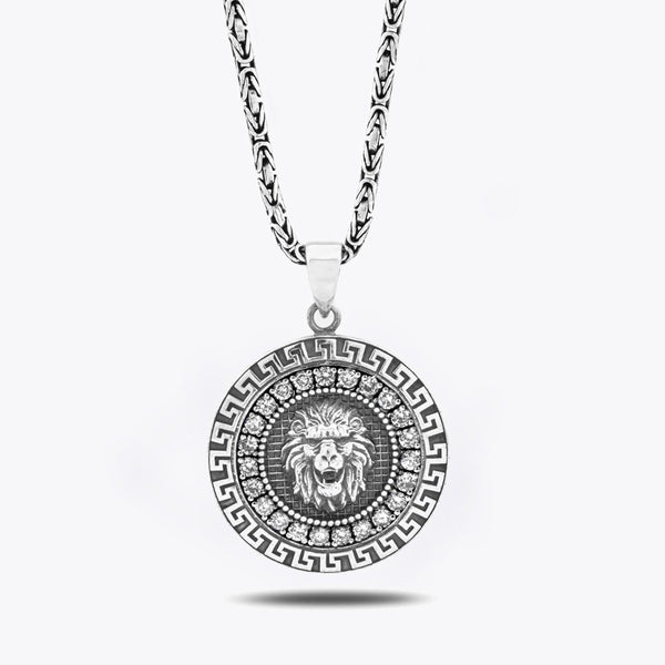 2.2 mm King Chain Lion Figure 925 Sterling Silver Necklace