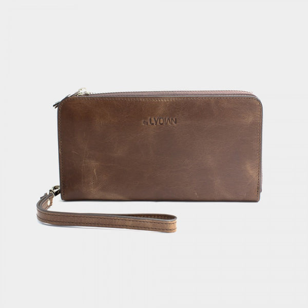 Brown Leather Phone Wallet & Handbag BLW3034-K