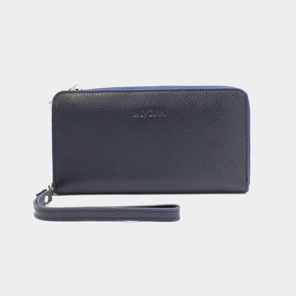 Navy Blue Leather Phone Wallet & Handbag BLW3034-L